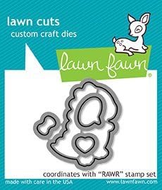 Lawn fawn Rawr јасни марки и умира пакет lf1555 lf1556