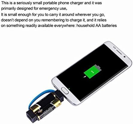 Xdodnev Преносни Магнетни Batt/ААА Батерија Микро USB Итен Полнач За Андроид Телефон, Црна, 1 Компјутер