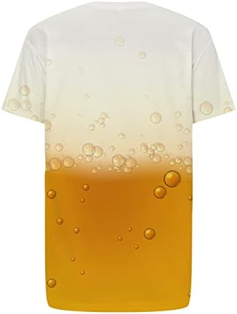 Блузи За Мажи Маица Со Кратки Ракави Октоберфест 3д Печатење Пиво Маици Со Тркалезен Врат Маици Пуловер Кошули Блуза Врв
