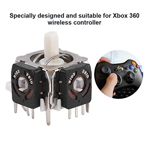 Bewinner 5 Парчиња 3D Џојстик За Xbox 360 Безжичен Контролер Аналогни Стап Палецот Сензор Рокер 3D Џојстик Замена Дел За Xbox 360 Контролер