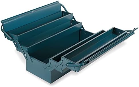 Cantilever Tool Box WBLLG 21 инчен метална алатка кутија преносна кутија за складирање на преклопување со 3-слој со 5-лента со мулти-функционална