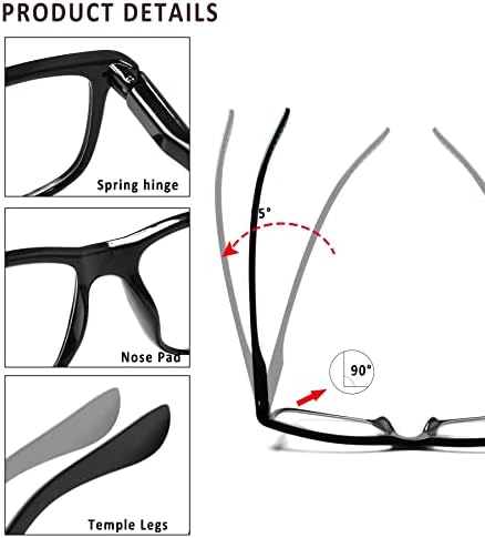 Кересен 5 Спакувајте Очила За Читање За Мажи И Жени Читатели Со Пролетни Шарки Модни Очила