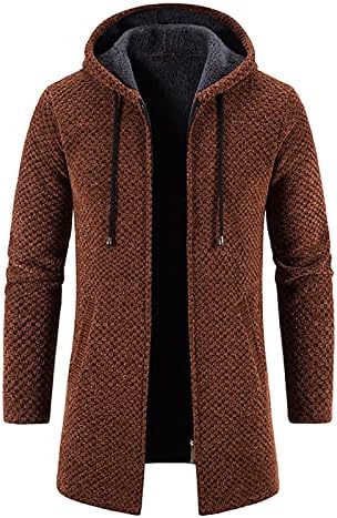 Uofoco плус големина кул ладна јакна со долг ракав мажи пролетна колеџ јакна цврста боја удобност плетена бодибилдинг патент