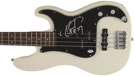 Роберт Трухило потпиша автограм со целосна големина Бела фендер Електрична бас гитара W/ PSA ДНК автентикација - Општество со црна етикета