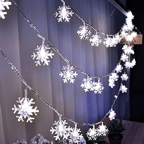 Зимска снегулка на Гуоларизи 10 со украси за бајки за бајки за Божиќни декории 2м жица предводена светлина 300 предводени Божиќни