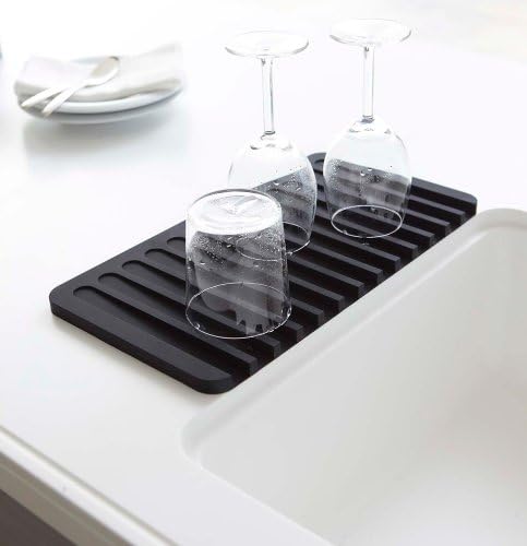 Јамазаки домашна табла за сушење на сад за сушење, душек од дренажа, една големина, црна боја