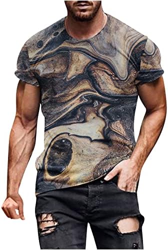 Маици за мажи тигар печатеа кошула со диви животни со кратки ракави графички маици-новети модни маички летни врвови