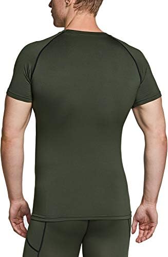 Термички кошули за компресија на кратки ракави на TSLA, атлетски спортски база на врвот, маица за трчање зимска опрема