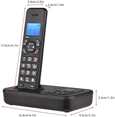 Mxiaoxia Проширувачки Телефонски систем за безжичен систем за одговарање 3 линии LCD дисплеј без раце повици 16 јазици за канцеларија