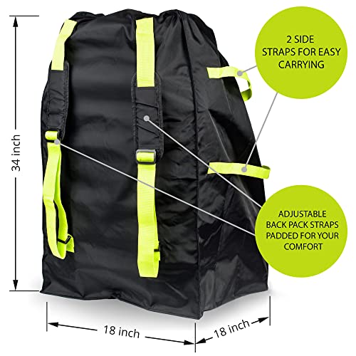 Издржлива торба за патување со седишта за автомобили и издржлива торба за шетачи за авион - Идеална торба за проверка на портата за воздушно