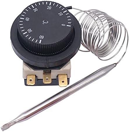 BHOLSA 1NC 1NO 250V/380V 16A 0-60 ℃ Контрола на температурата прекинувач за контрола на температурата на термостат Контролирано Сензор за