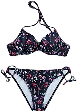 Костим за капење Miashui Women Bandeau Bandage Bandage Bikini Suit Push-Up бразилска елегантна облека за пливање женски костуми за пливање со шорцеви
