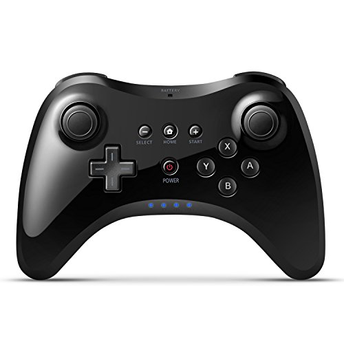 Безжичен контролер на TNP за Wii U Pro - Безжичен Bluetooth Dual Analog GamePad Game Game Pad Joystick Gaming Console со USB кабел за полнење за