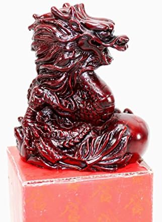 Моќен змеј - јапонски кинески азиски црвени колекционерски фигурини хартија