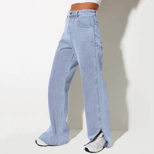 Lariau истегнете фармерки за жени градиентни парчиња измиени цврсти плус големина слаби панталони панталони