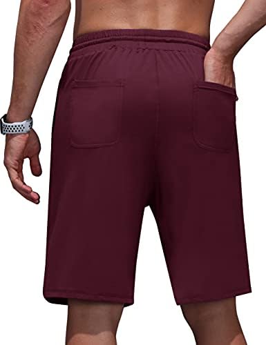 Шорцеви за мажи со џебови - водење шорцеви за мажи атлетски шорцеви мажи шорцеви еластични тренинзи за вежбање на половината