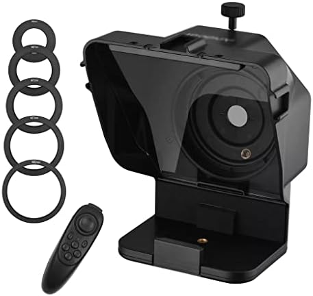 ZLXDP Преносен паметен телефон DSLR Camera TelePrompter Prompter со држач за далечински управувач 5PCS Адаптер за леќи за видео