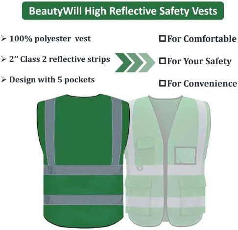 Прилагодено лого безбедносно елек Класа 2 Висока видливост Рефлексивен елек со џебови и патент за дишење на градежни елементи