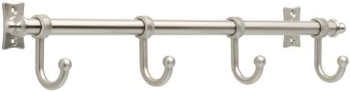 Либерти 137242 Essick Hook Rail/Rack, Satin Nickel, 19 kook Rail