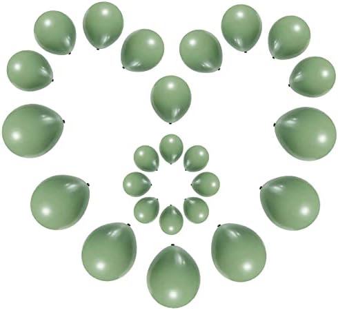 Гадеја 60 парчиња Мудрец Зелени Балони Поставени За Балони За Роденденска Забава, 5 10 12 Инчен Комплет За Балони Од Оливер Грин Латекс За Свадбен