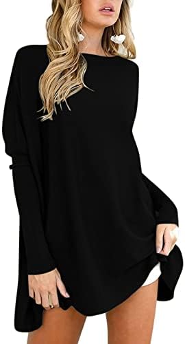Есенска облека за жени 2022 година, преголеми кошули со долги ракави со џемпери плус големина на обичен екипаж вратот излегува на врвови Y2K облека