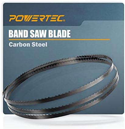 POWERTEC 13191 80 INCH X 1/4 INCH X 6 TPI BANDSAW BLADES за обработка на дрво, Band Saw Blades Fits Sears Craftsman 12 Band Saw, 1pk