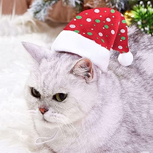 Куче тврда капа плишано милениче Божиќна капа за забава за облекување врвна капа Божиќна капа за кучиња мачки Божиќни црвени додатоци