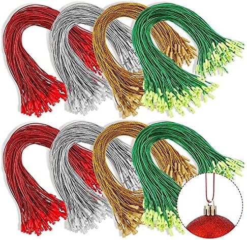 Cchude 400 компјутери Божиќни украси за закачалки за закачалки за куки јажиња метални висечки жици за висина виси јаже со игла за