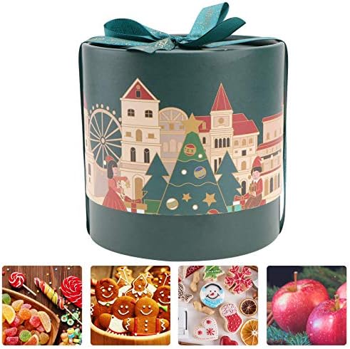 DoITOOL1PC Божиќна вечер, кутии за бонбони со јаболка, цртани кутии за подароци за Божиќ