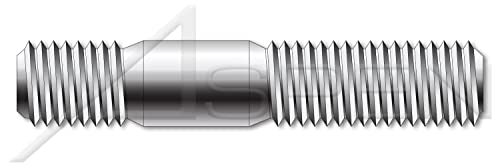M6-1.0 x 16mm, DIN 939, метрички, столпчиња, двојно завршување, завршен крај 1,25 x дијаметар, не'рѓосувачки челик A2