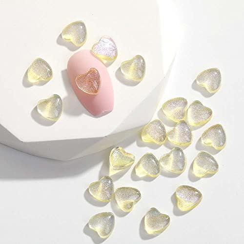 Вежба за нокти Хрук срцев маникир смола срцев нокти Rhinestones кристален нокти накит за нокти декорација 3Д привлечни нокти -