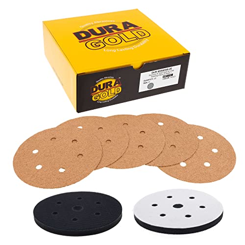 Дура -злато 6 дискови за пескарење - 40 решетки - 6 шема на дупки и подлога за интерфејс со мека густина