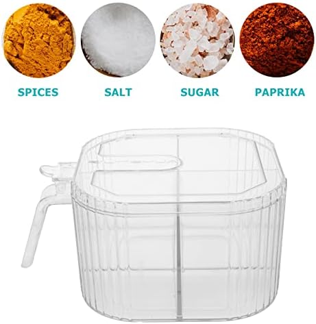 Sherchpry Salt Box Salt Box Clear Seasoning Storage Courtch Coundem 4 Condartion Condiment Contain Container ars ars acrylic засновани