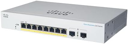 Cisco Business CBS220-8T-E-2G паметен прекинувач | 8 порта GE | 2x1g Мала форма-факторска приклучок | 3-годишна ограничена гаранција