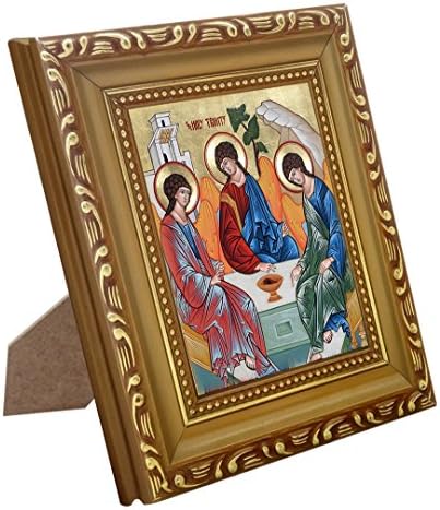 Икона Фенгмикон Света Троица икона од дрвена рамка Христијанска икона…
