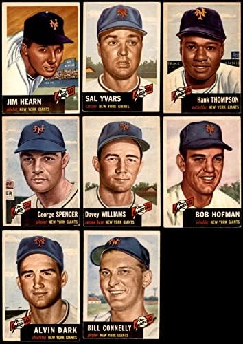 1953 година Топс Newујорк гиганти во близина на екипата ги постави Newујорк гиганти VG/Ex Giants