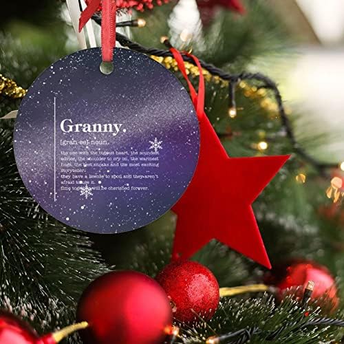 Дефиниции на баба Божиќни украси за баба, типографија типографија украси за новогодишни елки, керамички персонализирани Божиќни