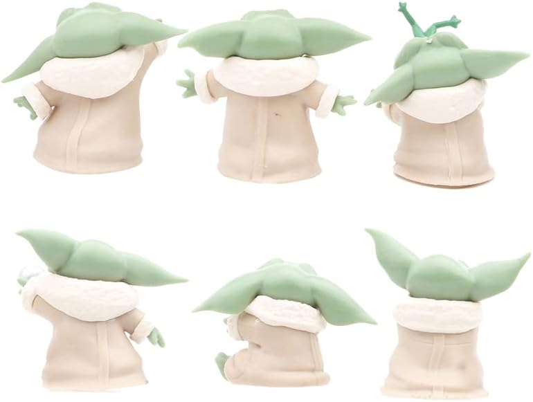 6 ПАРЧИЊА Мало Зелено Чудовиште Акција Слика Карактер Торта Топер За Божиќ Роденден