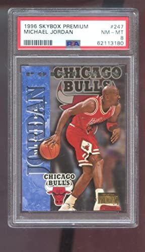 1996-97 Skybox Premium 247 Мајкл Jordanордан ПСА 8 оценета картичка НБА 96-97 1996-1997-Непотпишани кошаркарски картички