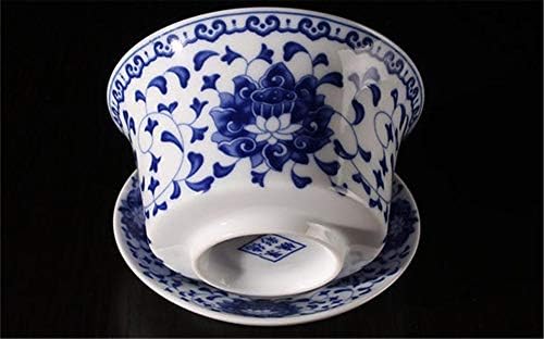 ДИЗАЈН НА ДЕЛИФУР Џингдежен Лотус Кинески Гајван Традиционален Кинески Чај Кина Традиционален Сино Бел Порцелан Голем Гајван Кунгфу