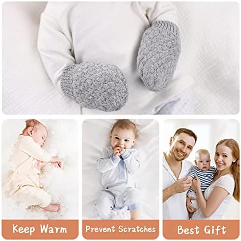 Бебе плете белезници за деца девојчиња девојчиња нараквици Зимско новороденче Но новороденче без гребење на гребење 0-1 години