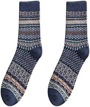 Чорапови на глуждот Bddviqnn за жени Еттнички ветерни топло волна чорапи задебелување чорапи модни зимски чорапи унисекс велосипедски