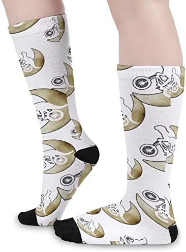 Dionsaur Половина месечина печатеше чорапи за појавување на бои Атлетски колени високи чорапи за жени мажи