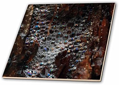 3дроза макро фотографија од меурчиња што се формираат на кората од капе дожд. - Плочки