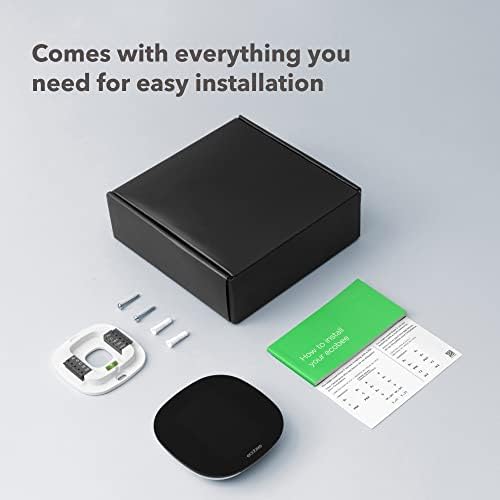 Нов 2022 година! Ecobee Smart Thermostat Подобрена компатибилен со Alexa & 3 Lite Smartthermostat, црна