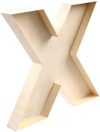 FNB DIY Декоративни Дрвени Пополнување Буква X, Празни Пополнување Букви &засилувач; Броеви Знаци