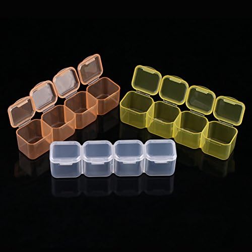 Хилитанд Дијамантска Кутија За Везење, 28 Решетки Пластична Проѕирна Кутија За Складирање Уметност За Нокти Мониста За Накит