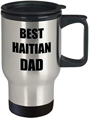 Хаити Тато Патување Кригла Најдобрите Смешни Подарок Идеја Новина Замолчени Кафе Чај 14оз Нерѓосувачки Челик