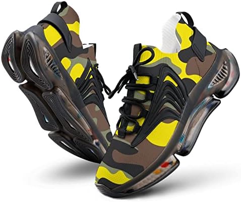 GJETFDAP 3D печатени патики со маскирна, патека што трчаше на чевли за одење со лесна мрежа за дишење модни патики, чевли за патеки