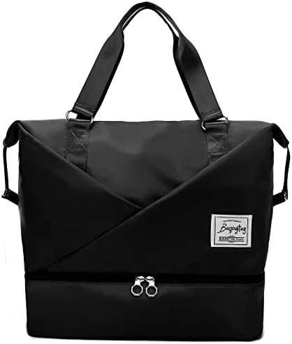Fioretto жени Проширувачки патувачки торбички торбички со лаптоп, торба за теретана отпорна